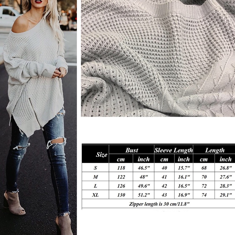 ✿NWT Oversized Batwing Pullover Sweater✿ - Picture 4 of 4